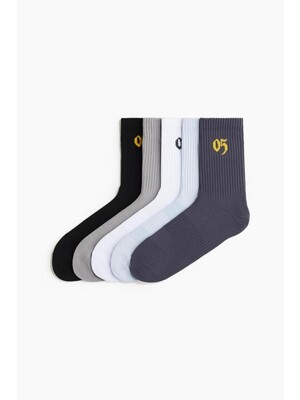 스포츠 양말 DryMove™ 5켤레 세트 네이비 블루/화이트/다크 그레이 1123565011