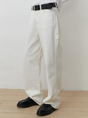 A WIDE CARPENTER PANTS_CREAM