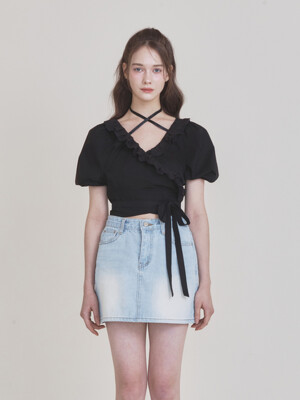 Rosie wrap blouse (Black)