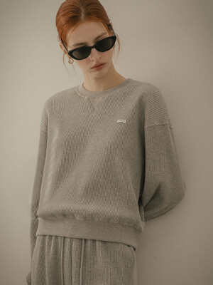 Neck stitch point waffle MTM_Gray