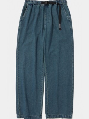 COLUMBIA TRAJAN LABEL BELTED ALL-ROUND DENIM PANTS 미드나잇데님