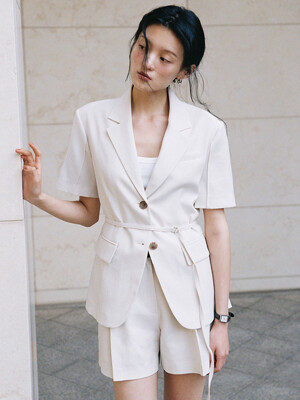 [단독]엠마 린넨 스트랩 자켓 / EMMA LINEN STRAP JACKET_3colors