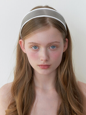 mesh line head band - white