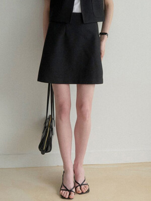 esy tweed skirt (black)