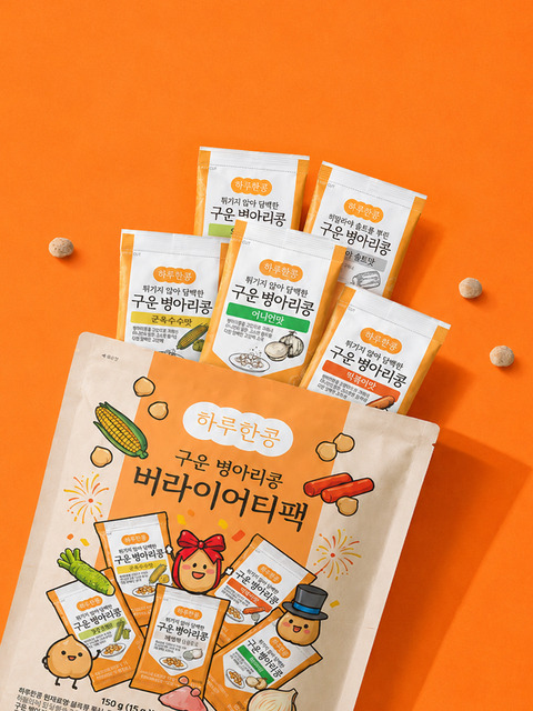 두보식품 하루한콩 구운 병아리콩 버라이어티팩 150g(5가지맛x2봉, 총 10봉)
