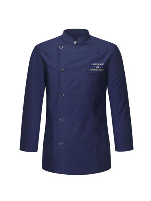 british organic chef coat (cobalt blue) #AJ1645