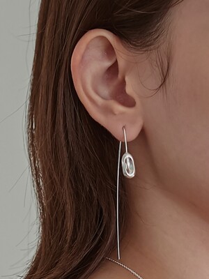 Hollow drop earring