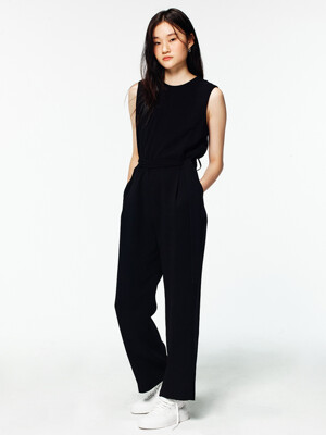 [Drama Signature] Sleeveless Belted Jumpsuit