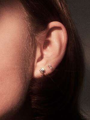 [14K Gold] Bezel Round Cut Earrings_VH22N4EA502M