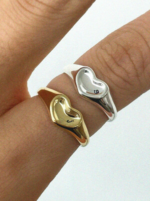 silver925 initial lovesome ring