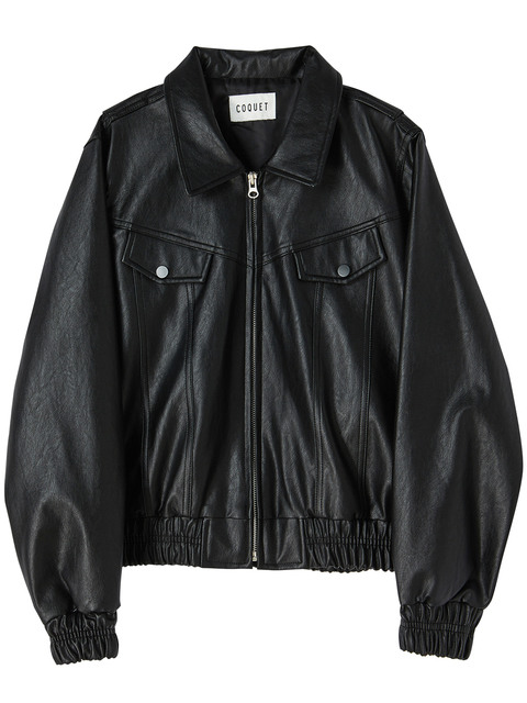 아우터 - 코케트 스튜디오 (COQUET STUDIO) - [MAN] VEGANLEATHER DENIM DETAIL JUMPER BLACK