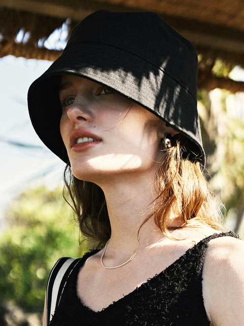 모자 - 니브 (Neev ) - Bio Cotton Bucket hat (Black)