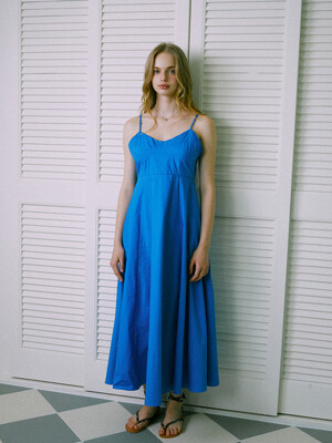 Silky Cotton Sleeveless dress (Sorbet Blue)