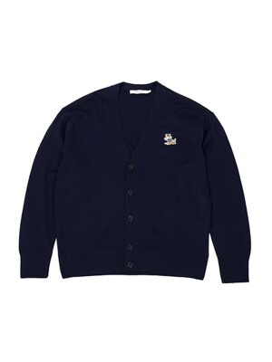 [메종키츠네] 드레스드 폭스 울 가디건 KM00504KT1036 P480 (NAVY)