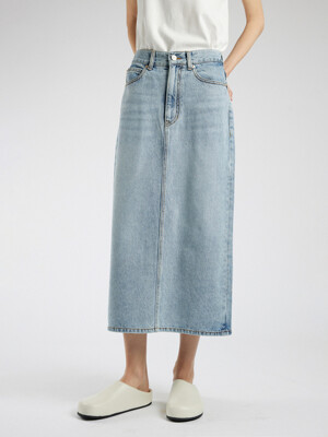 Leau denim skirt_light blue