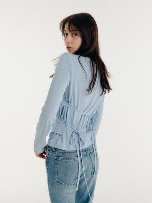 STRING LAYERED LONG SLEEVE TOP - (3COLOR)
