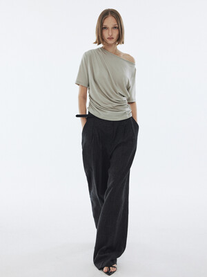 Summer Pin Stripe Slacks (Black)