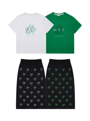 MET two-tone flower summer set