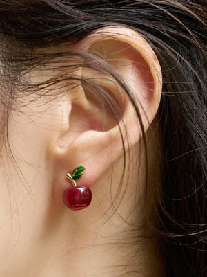 golden apple earrings