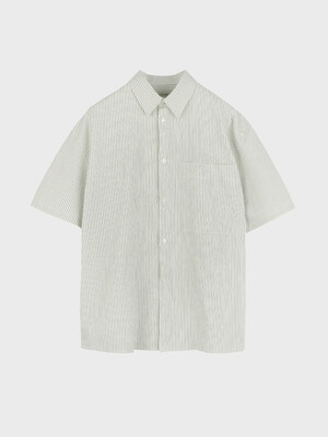 STRIPE HALF SHIRTS_IVORY