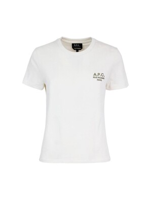 APC 아페쎄 반팔 티셔츠 루마담 로고 여성 CHALK COEZC F26848 AAG