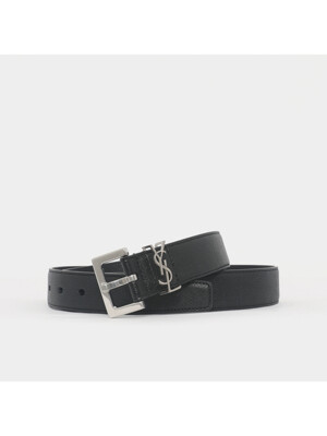 생로랑 24FW 모노그램 YSL로고 3CM 레더 남성 벨트 634440 BRM0E 1000