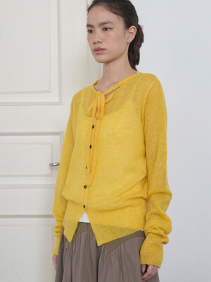 STRING CARDIGAN_YELLOW