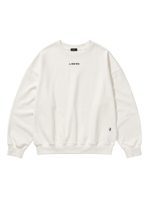 LIBERE LOGO CREWNECK SWEAT / WHITE