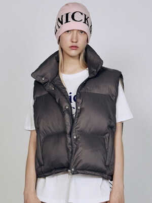 NICOLE SIGNATURE PADDING VEST_CHARCOAL