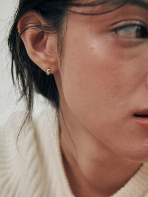 [925 silver] Deux.silver.208 / bun earring (silver)