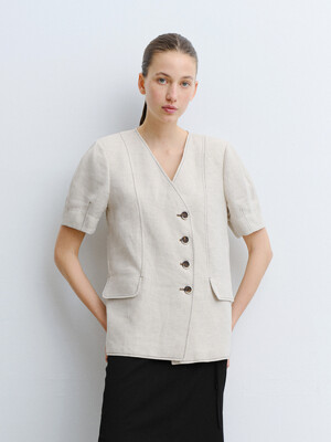 RTR LINEN HIDDEN POCKET BLAZER_2COLORS