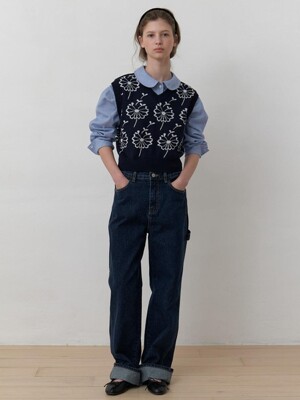 A WIDE DENIM CARPENTER PANTS_DARK INDIGO