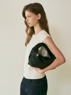 [단독] Clock Nylon Tote Bag black