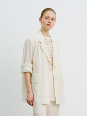 TVR LINEN CREASE BLAZER_2COLORS