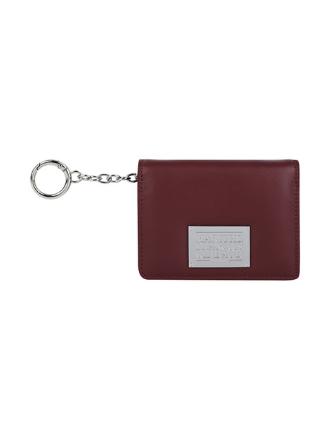 마리떼 프랑소와 저버 CLASSIC LOGO FLAP CARD WALLET burgundy
