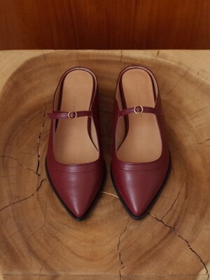 Mary janer mules Burgundy