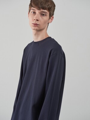 19FW POINT NECK T_SHIRTS [NAVY]