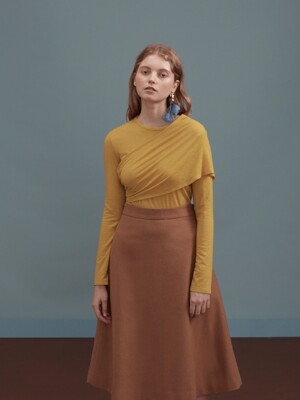 Mustard Wool Knit with Shoulder Strap