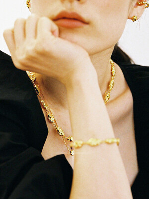 Rubble necklace Gold