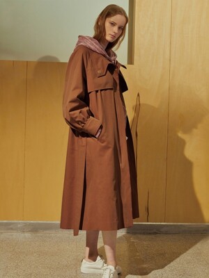 (BECKY) HIGH NECK TRENCH COAT