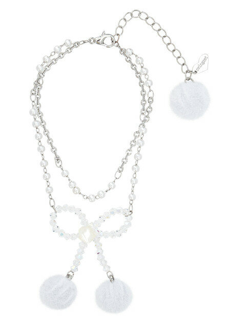  - 스윙셋 (Swingset) - Snow Ribbon Beads Bracelet (Clear)