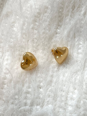 [silver925] plump heart earring
