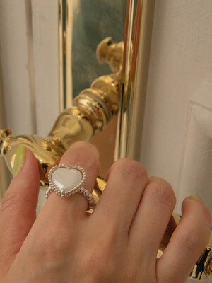 [SILVER925]HEART PEARL RING