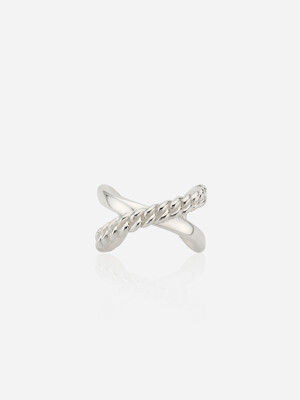 X Knot Chain Ring _ Silver