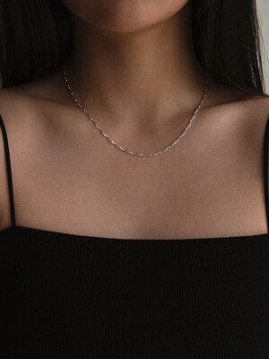 Ocean Wave Necklace (silver925)(2color)