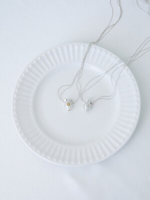 mini flower pot  necklace