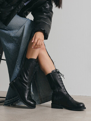 MOON  LACE-UP ANKLE BOOTS 22F10BK 문 레이스업 앵클부츠