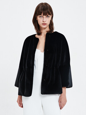 COLETTE FUR JACKET BLACK