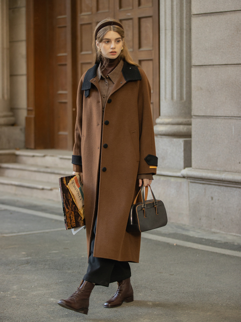 아우터,아우터 - 르니나 (LENINA) - ALEXIS handmade wool coat_BROWN