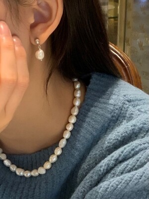 [SILVER925]Baroque pearl earrings